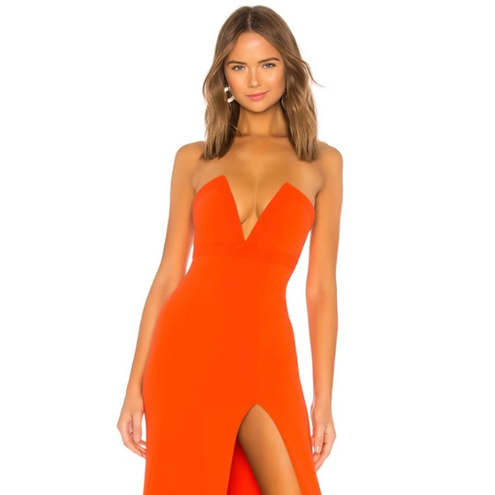 Lovers + Friends Fabiola Gown in Orange, Size S